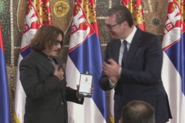 Джонні Деппа нагородили золотою медаллю в Сербії