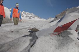 Танення льодовика оголило уламки літака, який зник понад 50 років тому