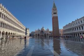 Висока вода знову прийшла до Венеції