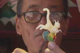 Дивовижні скульптури з цукру видуває майстер із Гонконгу