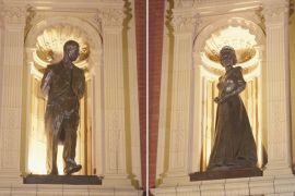Скульптури Єлизавети II та принца Філіппа встановили в Альберт-холі в Лондоні