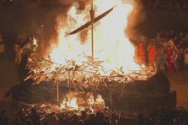 Вікінги повернулися: на Шетландських островах урочисто спалили дракар