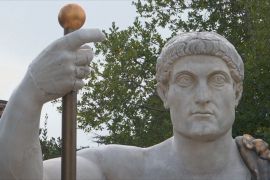 Величезну статую імператора Костянтина Великого відтворили в Римі