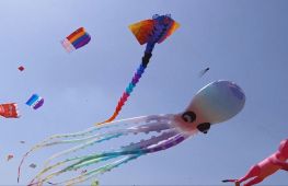 Фестиваль повітряних зміїв у Вейфані: панди, дракони та кальмари