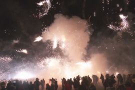 Фігури биків з феєрверками підпалили в мексиканському місті Тультепек