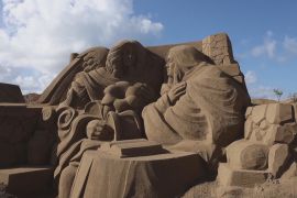 Монументальний різдвяний вертеп із піску створили на острові Гран-Канарія
